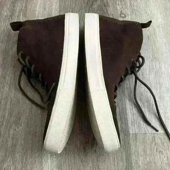 TOMS Lenox Mid Chocolate Brown Suede Sneakers - Picture 10 of 12